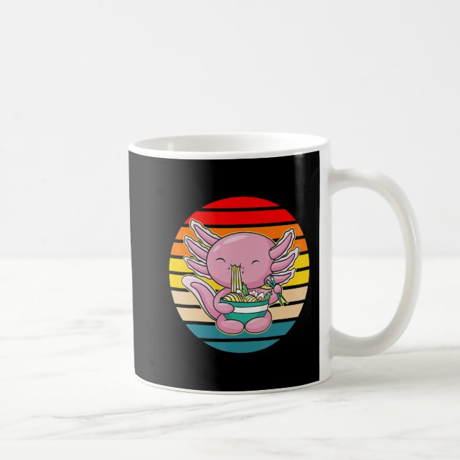 Taza De Café Axolotl Comer Ramen Kawaii Anime Comida Japonesa K (Derecha)