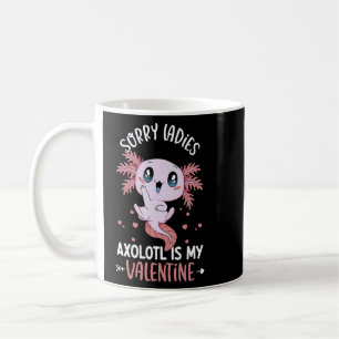 Taza De Café Axolotl Damas El día de San Valentín Cute Axolotl 