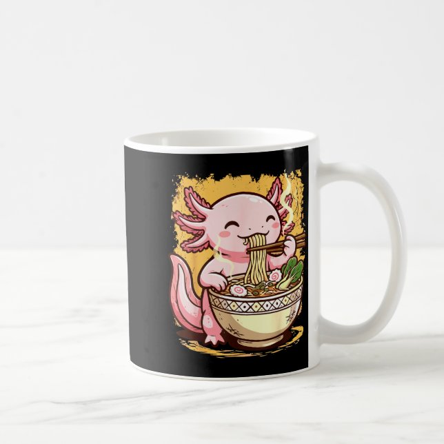 Taza De Café Axolotl Eating Ramen Noodles  (Derecha)