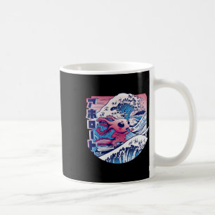 Taza De Café Axolotl Está Surfeando Ola Grande Japonesa Axolotl