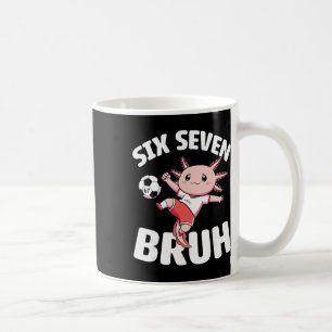 Taza De Café Axolotl Fútbol 67 Bruh Meme Divertido Fútbol Kawai