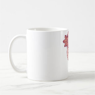 Taza De Café Axolotl lindo con calabaza en otoño deja a Gills