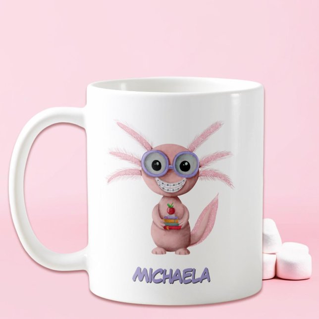 Taza De Café Axolotl, Personalizado rosa lindo (Subido por el creador)