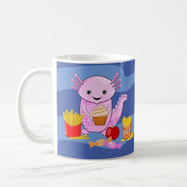 Taza De Café Axolotl Snax'olotl lindo Mug  (Izquierda)