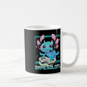 Taza De Café Axolotl Videojugador Kawaii Pastel Gótico Lindo An