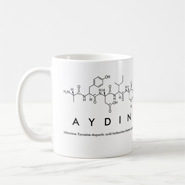 Taza De Café Aydin peptide nombre mug (Izquierda)