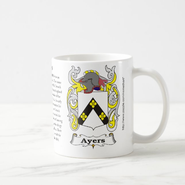 Taza De Café Ayers, el origen, significado y el escudo (Derecha)