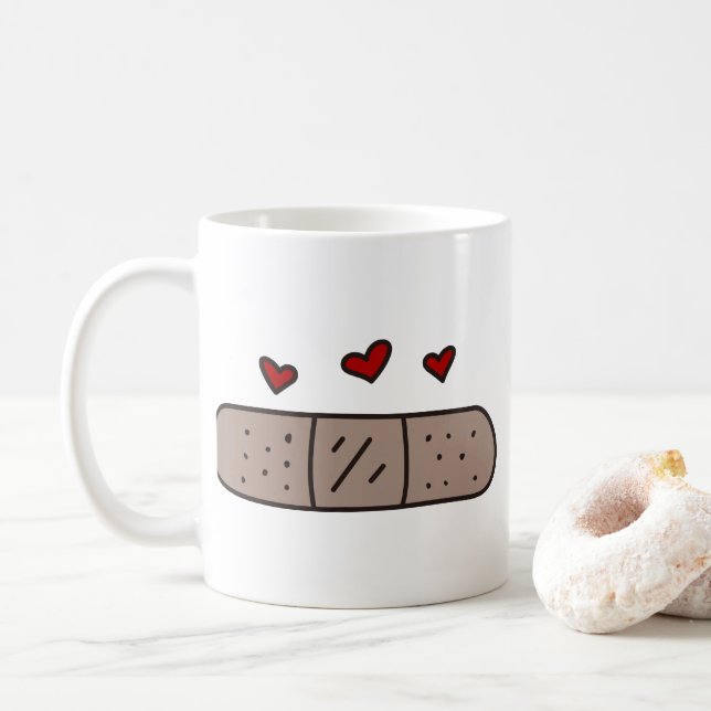 Taza De Café Ayuda de banda (Con donut)