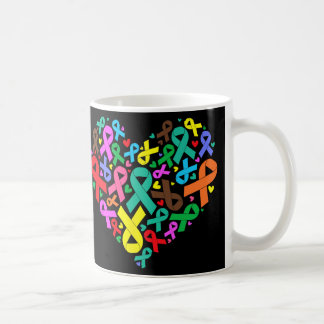 Taza De Café Ayuda para el corazón de las cintas de sensibiliza