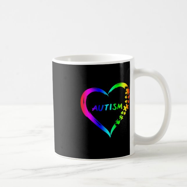 Taza De Café Ayuda para el mes de sensibilización sobre las dis (Derecha)