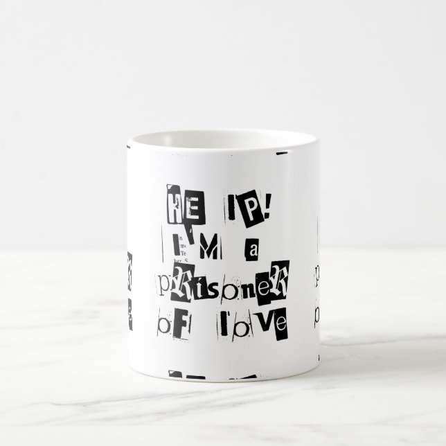 Taza De Café ¡Ayuda! Soy un prisionero de amor (Centro)