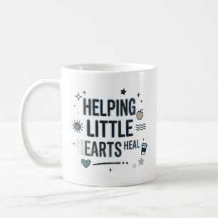 Taza De Café Ayudando a Pequeños Corazones a Sanar Consejero de