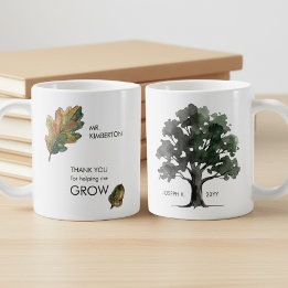 Taza De Café Ayudándome a Crecer Árbol de Roble Agradecimiento 