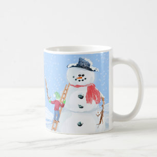 Taza De Café Ayudante de Santa Claus construyendo un tonto muñe