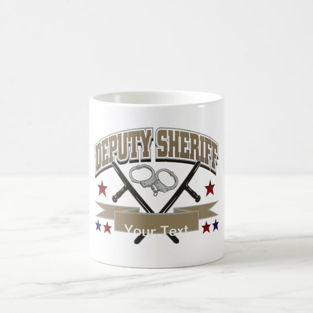 Taza De Café Ayudante del sheriff personalizado (Centro)