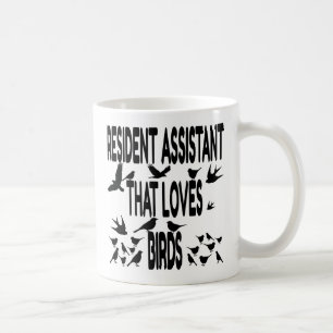 Taza De Café Ayudante residente ama a los pájaros
