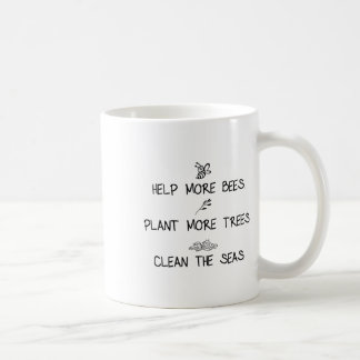 Taza De Café Ayudar A Que Más Abejas Planten Más Árboles A Limp