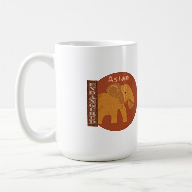 Taza De Café Ayudar a salvar a los elefantes (Izquierda)