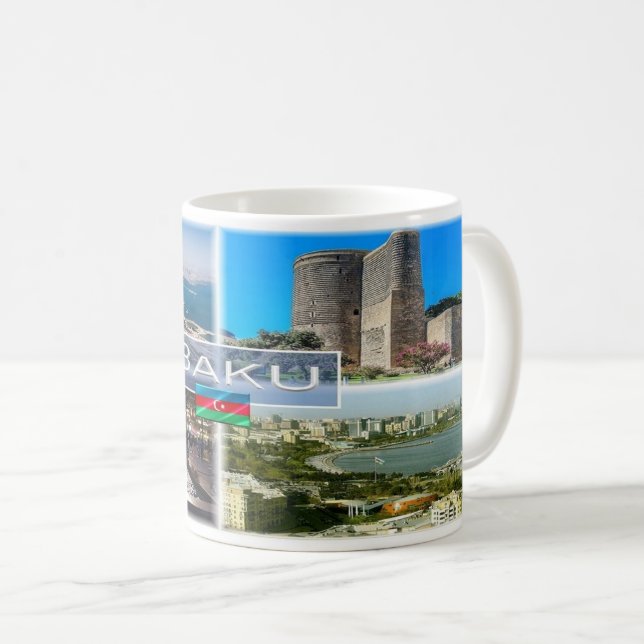 Taza De Café Azerbaiyán - Bakú - (Anverso derecho)