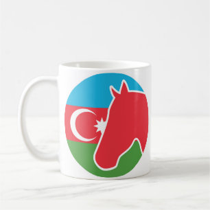 Taza De Café Azerbaiyán Caballo Bandera Nacional Animal de Azer