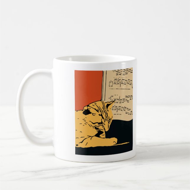 Taza De Café AZI Piano Cat mug (Izquierda)