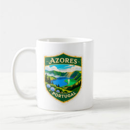 Taza De Café Azores Portugal Travel Badge Mug – Scenic Lagoa da