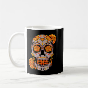 Taza De Café Azúcar Calavera gafas de sol Fuego Bandera estadou