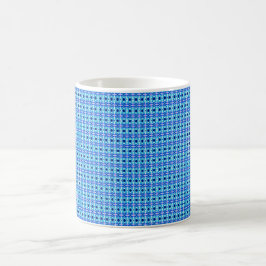 Taza De Café Azul a cuadros