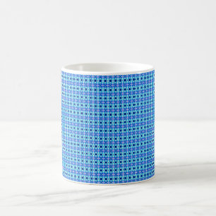 Taza De Café Azul a cuadros