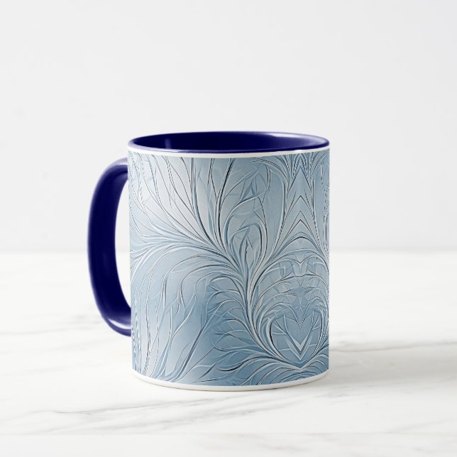 Taza De Café Azul Abstracta Moderna (Anverso izquierdo)