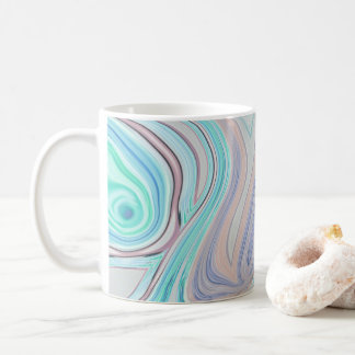Taza De Café azul acua menta verde lilo púrpura arcoiris pastel