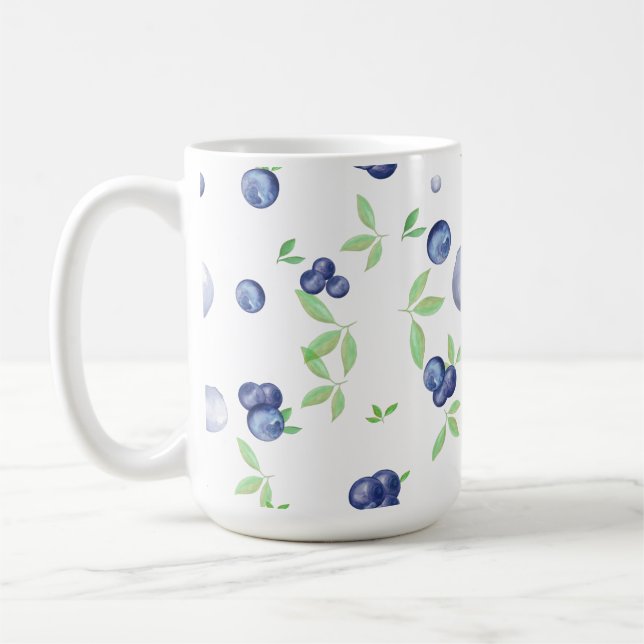 Taza De Café Azul acuarela (Izquierda)