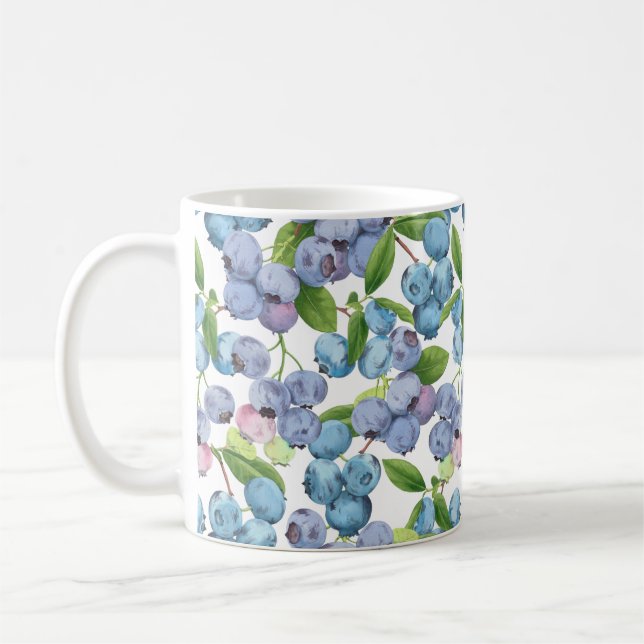 Taza De Café Azul acuarela (Izquierda)