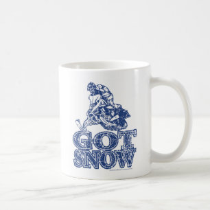 Taza De Café Azul afligido por nieve