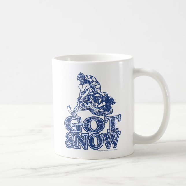 Taza De Café Azul afligido por nieve (Derecha)