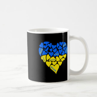 Taza De Café Azul Amarillo Paloma de la Paz Corazón Ucrania Esp