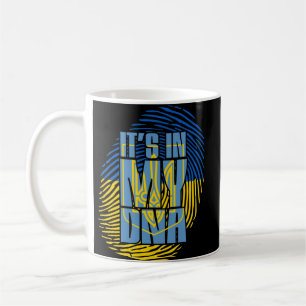 TAZA DE CAFÉ AZUL AMARILLO UCRANIANO ESTÁ EN MI HUELLA DACTILAR