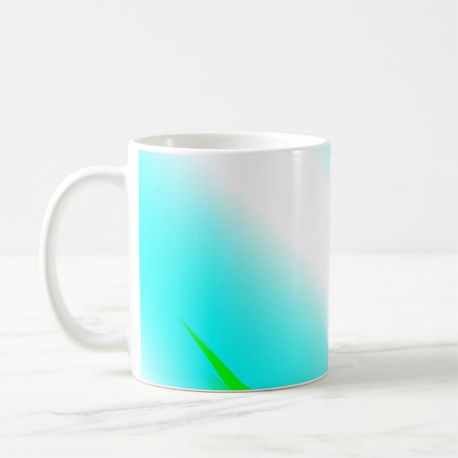 Taza De Café Azul arcoiris de textura abstracta patrón arte t (Izquierda)