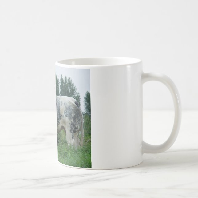 Taza De Café Azul belga de la vaca (Derecha)
