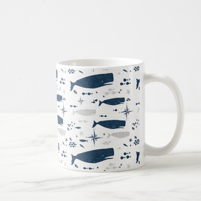 TAZA DE CAFÉ AZUL BLANCO ESPERMO CON TEXTURA (Derecha)