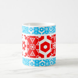 Taza De Café Azul blanco rojo 4 de julio Jennifer