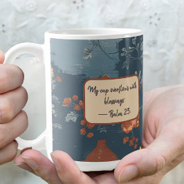 Taza De Café Azul Campestre Óxido Rústico Granja Personalizable
