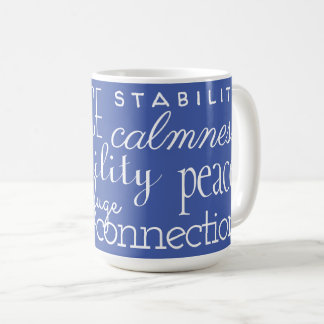 Taza De Café Azul clásico en palabras