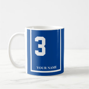 Taza De Café Azul con caballo blanco 3 Personalizado de la fund