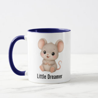 Taza de café azul de dos tonos para soñadores pequ