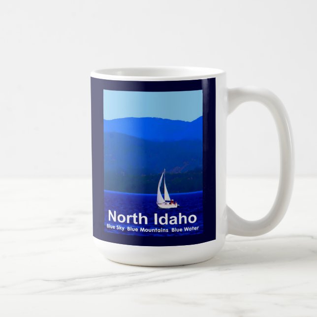 Taza De Café Azul de Idaho del Norte (Derecha)