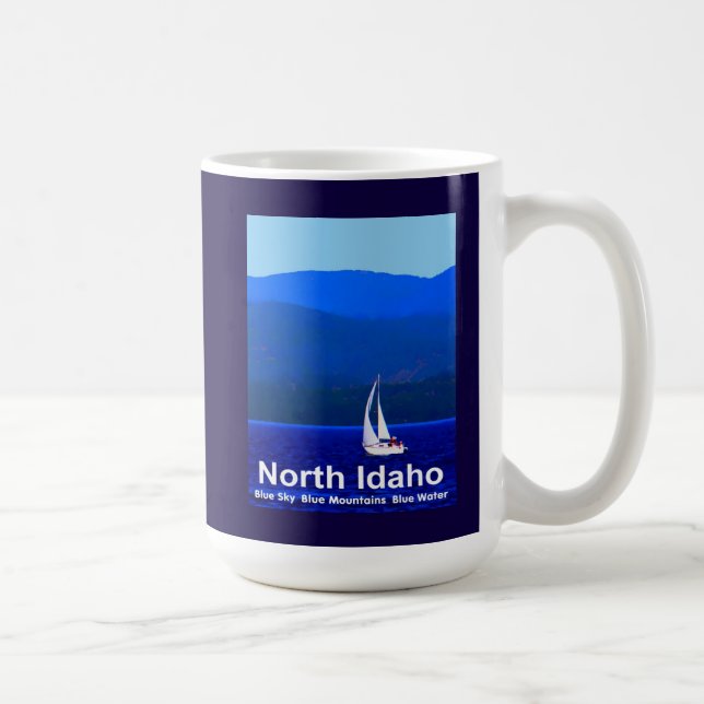Taza De Café Azul de Idaho del Norte (Derecha)