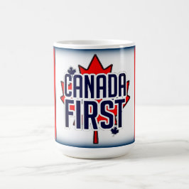 TAZA DE CAFÉ AZUL DE LA ARMADA CANADÁ PRIMERO