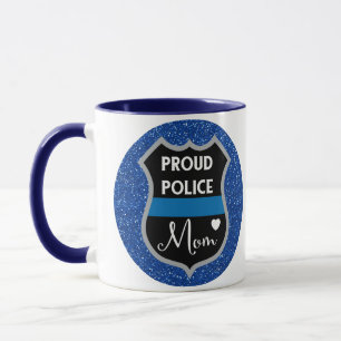 Taza de café azul de la ayuda de LEO de la mamá 