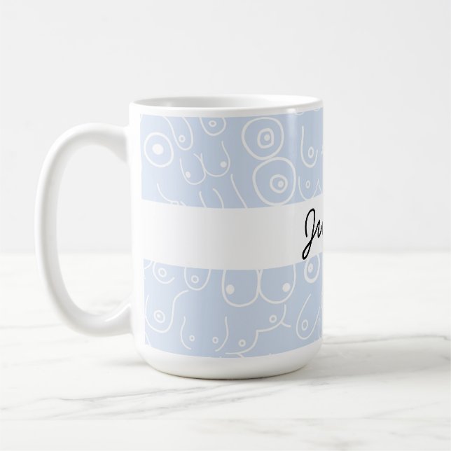 Taza De Café Azul de la ducha de bebé (Izquierda)